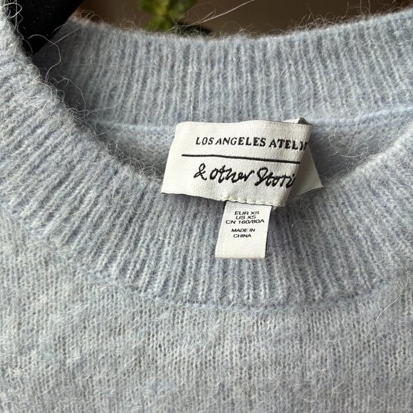 & Other Stories  Alpaca & Wool Blend Blue Lavender Sweater -Size XS - Picture 2 of 3